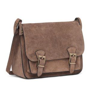 Renata Corsi Light Brown Suede Shoulder Bag